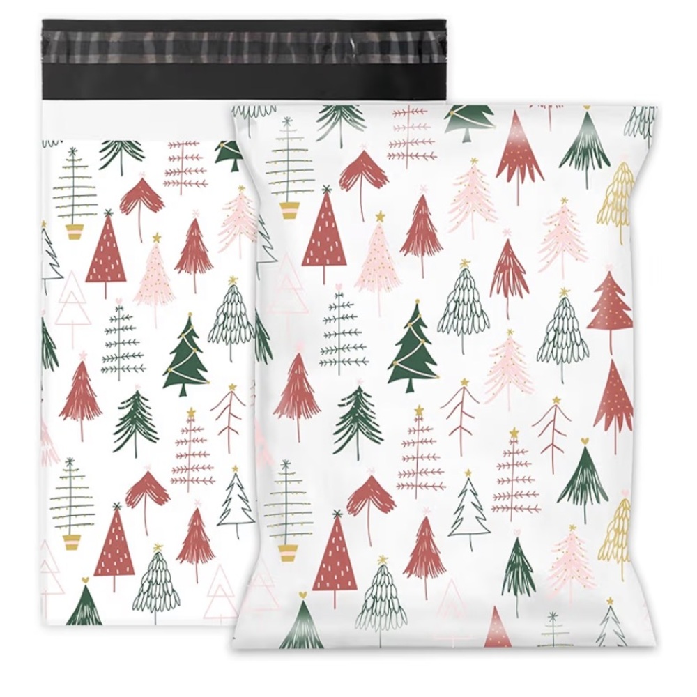 10Pk 10x13 Christmas Tree Poly Mailers